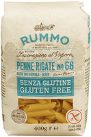 Testenina Penne Rigate bez glutena 0400 Rummo